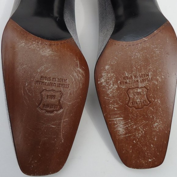 SIZE 9.5 B. Stuart Weitzman dressy satin shoes. - Picture 14 of 16